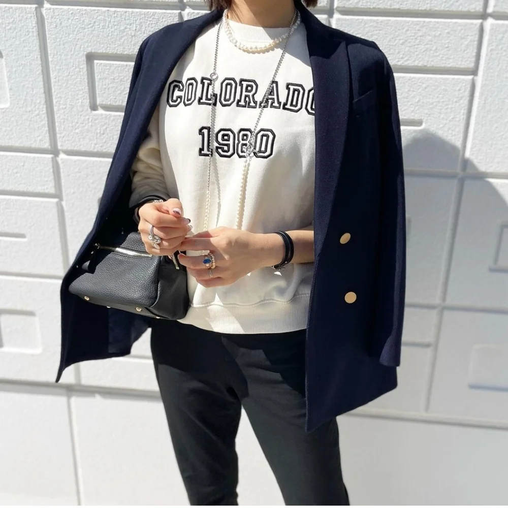 ZARA EMBROIDERED TEXT SWEATSHIRT SIZE M